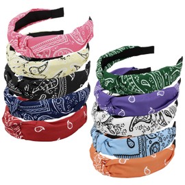 Bumlofa Bunte Haarreifen Damen - Breite Haarreif Paisley Muster, Perfekt für jeden Look