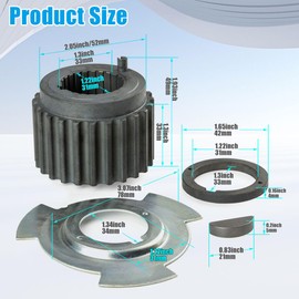 FANHAY Timing Belt Crankshaft Sprocket Gear Pulley Sensor Blade Plate & Spacer Kit for Mitsubishi Montero Sport Galant Eclipse Diamante 3.0L 3.5L V6 MD184894 MD184901 MD309036 MD008959