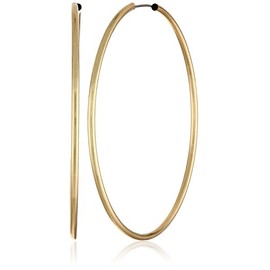 GUESS "Basic" Gold Large Endless Hoop Earrings