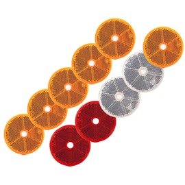 DOJA Barcelona Reflective Mix for Round Trailers| Pack 10 | Universal | Reflective Trailer, Tractor Reflector, Car Reflectors, Motorcycle Reflector, Caravan, Bicycle Round