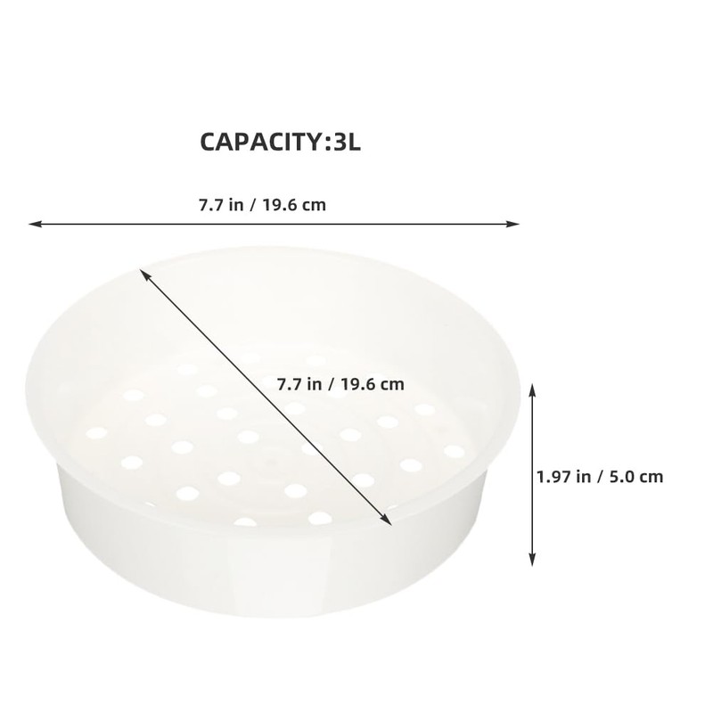 3L PP Plastic Steamer Basket – 2-Pack Replacement Insert for