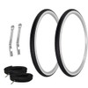 PRO+ Pair of Bicycle TIRE 700 X 38 Black/White SIDEWALL