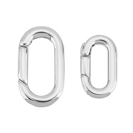 UNICRAFTALE 2pcs 2 Styles Stainless Steel Spring Gate Rings Snap Clasps Oval Clips Snap Hooks Spring Keyring Buckle Clasps for Bag Purse Shoulder Strap Key Chains