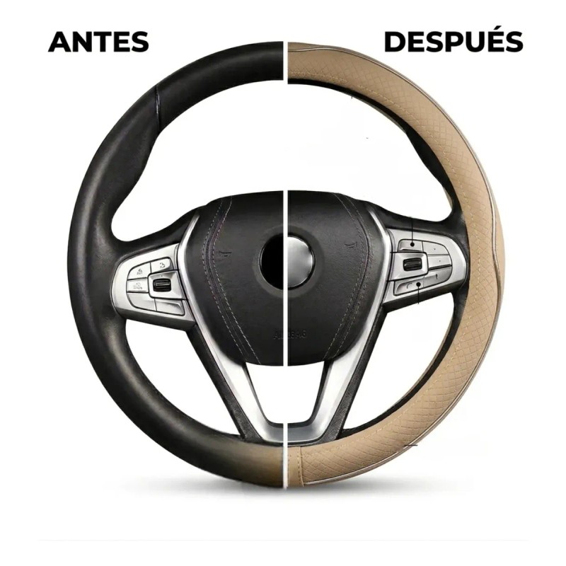 Funda Cubre Volante Filo Cromo Gama Alta Forma Redondo 38cm