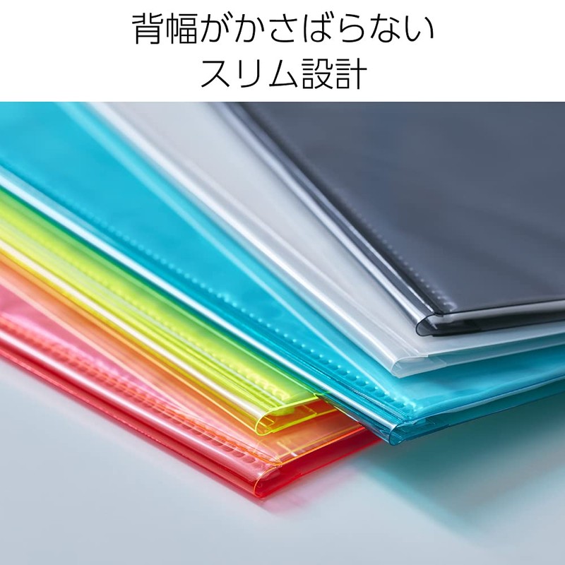 King Jim CH182T-R Cheers Clear File, 20 Pockets, A4, Red