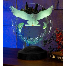 Sentidos 3D LED Night Light, Lamp, Boys’, Children’s Gifts, Birthday Gifts, Christening Gift, Desk, Bedroom Lamp, Hedwig