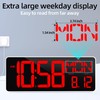 TXL 13.7 Inch Large Digital Wall Clock with Remote Control,LED