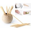 200 Count Nail Art Wood Sticks Wooden Cuticle Remover, Orange