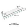 Lumclaw Bathroom Shelf Glass Shelves 23-Inch Floating Tempered Glass Shelf