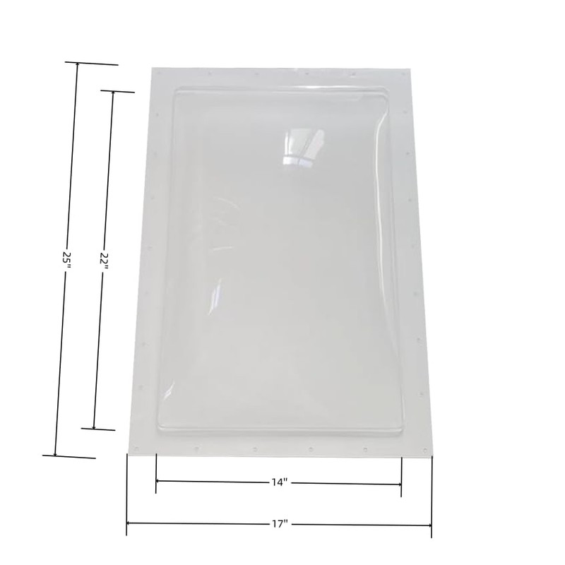 RV Skylight Replacement Kit, 17" x 25" OD Outer Dome