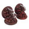Furious Dragon Slayer Bookends Set for Practical Book Decoration, Resin