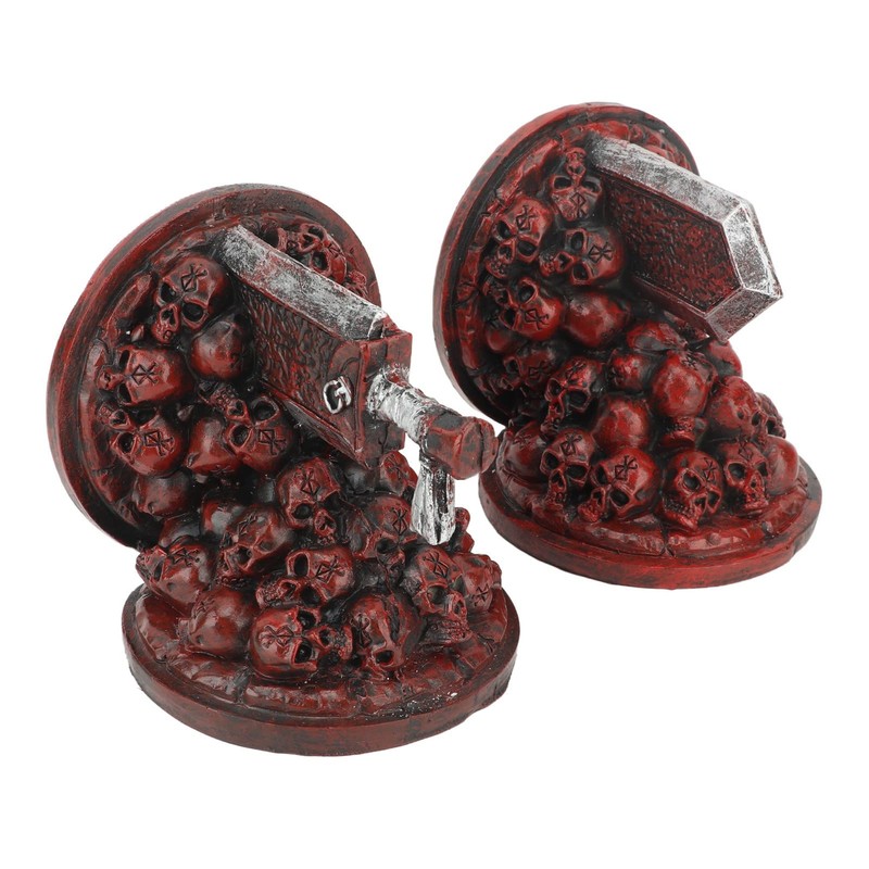Furious Dragon Slayer Bookends Set for Practical Book Decoration, Resin