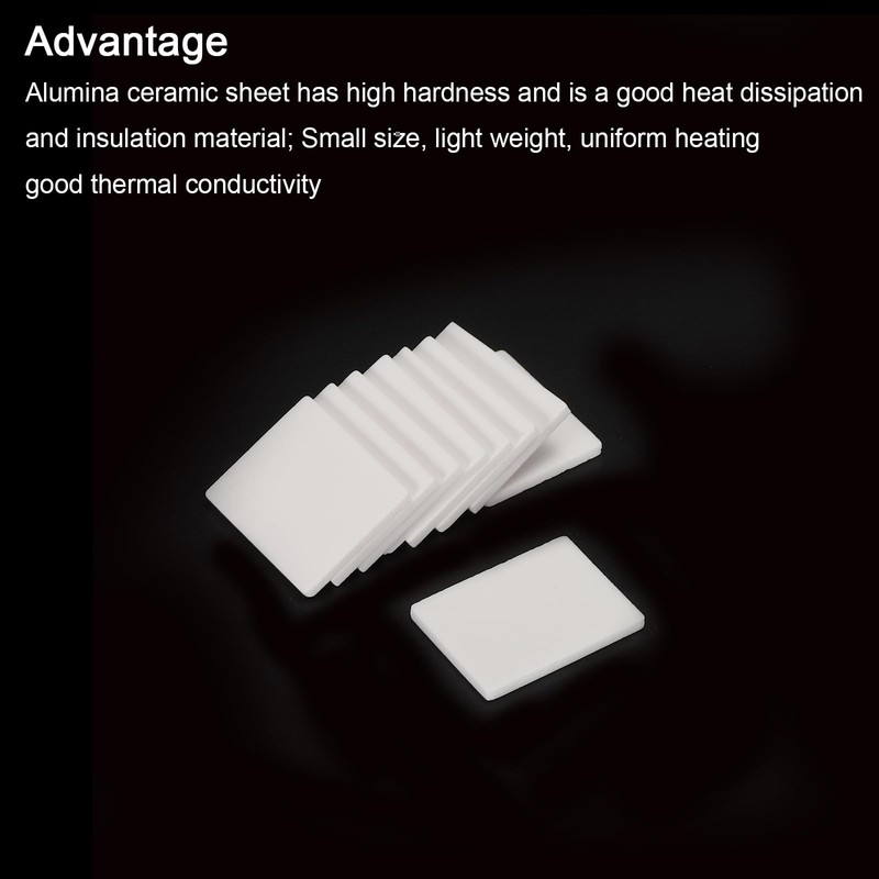PATIKIL 5pcs Alumina Ceramic Sheet Cooling Pad Insulation Sheet for