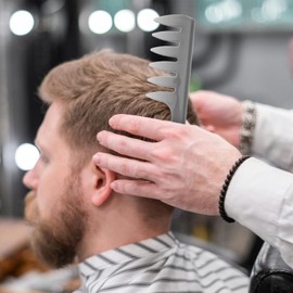 TOVINANNA Wide Tooth Shark Comb for Straight Hair Styling Retro Design for Barbers and Stylists Essential Tool for All Hair Types Black Color Wide Teeth Comb