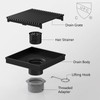 Sharpeye 6 Inch Square Shower Drain with Removable Wedge Wire