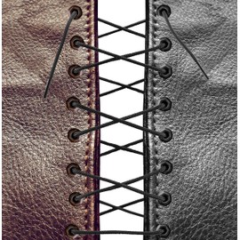 Iconikal Round Boot Shoe Lace Cords, 4 Pairs, Black (72-Inch)