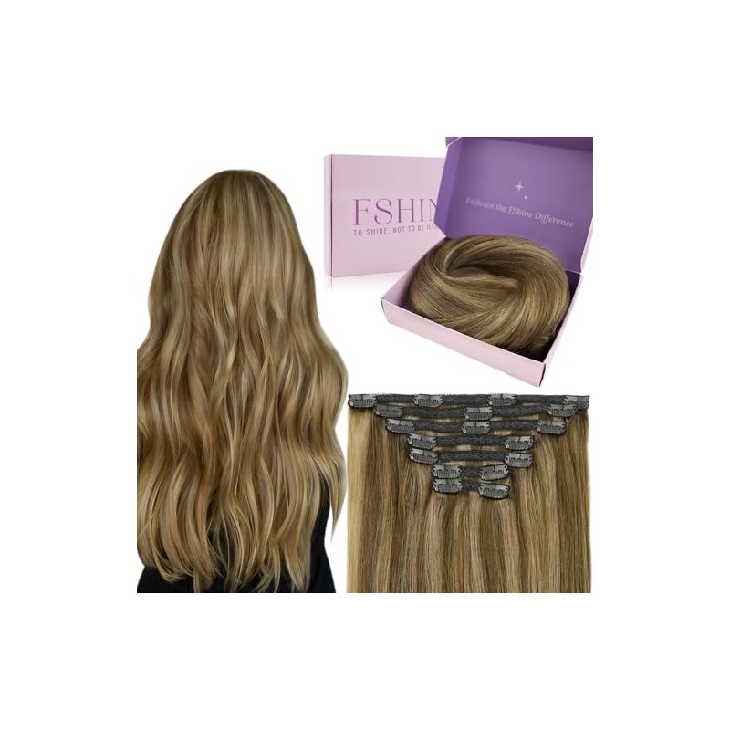 Fshine Extensiones Clip 35 cm 120 g 7 pcs Cabello