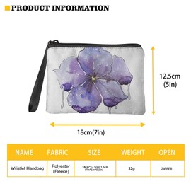 GIFTPUZZ Cute Coin Purse for Women Microfiber Fleece Portable Wristlet Pouch Change Cards Holder Zip Wallet, Dragonfly Pattern, Once Size