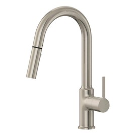 EZ-FLO 10665 Single Handle Kitchen Faucet with Solid Lever Handle and Pull Down Spray, Brushed Nickel