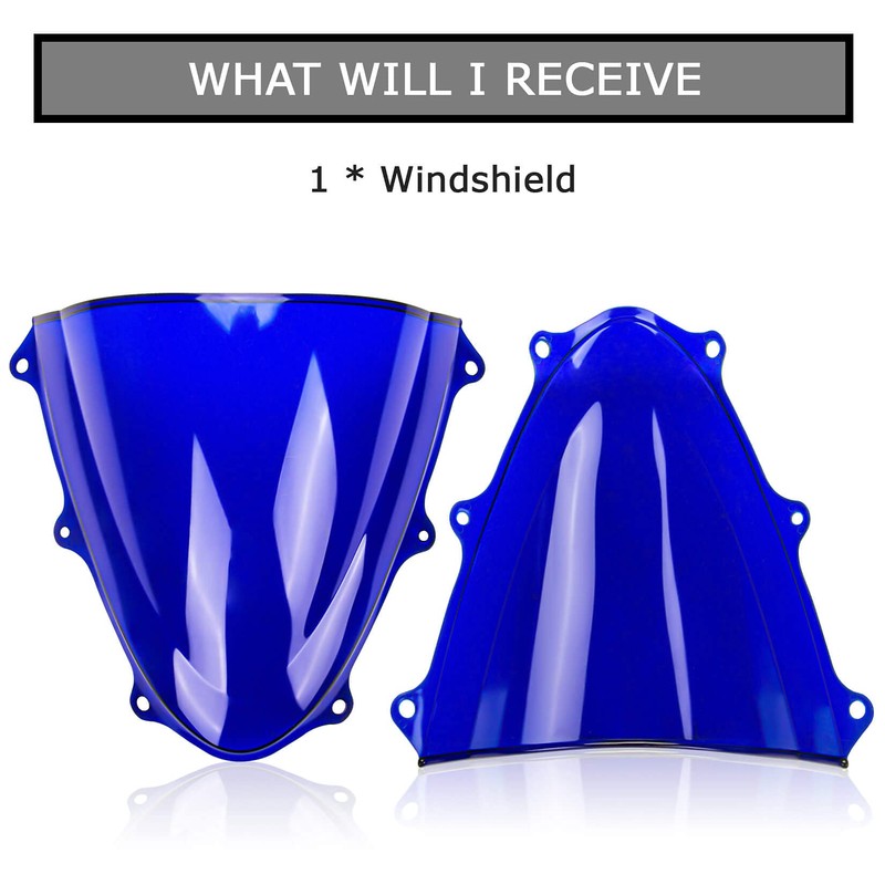 PSLER Windshield Windscreen Double Bubble for Suzuki GSXR600 GSXR750 K11