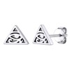 Antique Eye of Horus Studs Earring Solid Silver Triangle Earrings