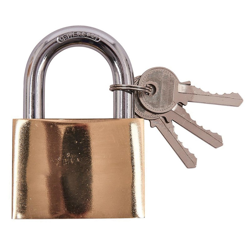 Dapetz ® Brass 60mm Padlock Mini Small Luggage Travel Holiday