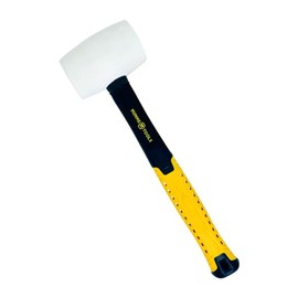 Mumme Tools Mallet Rubber White Fg Handle 16oz/ 450g, 5RMFG16W