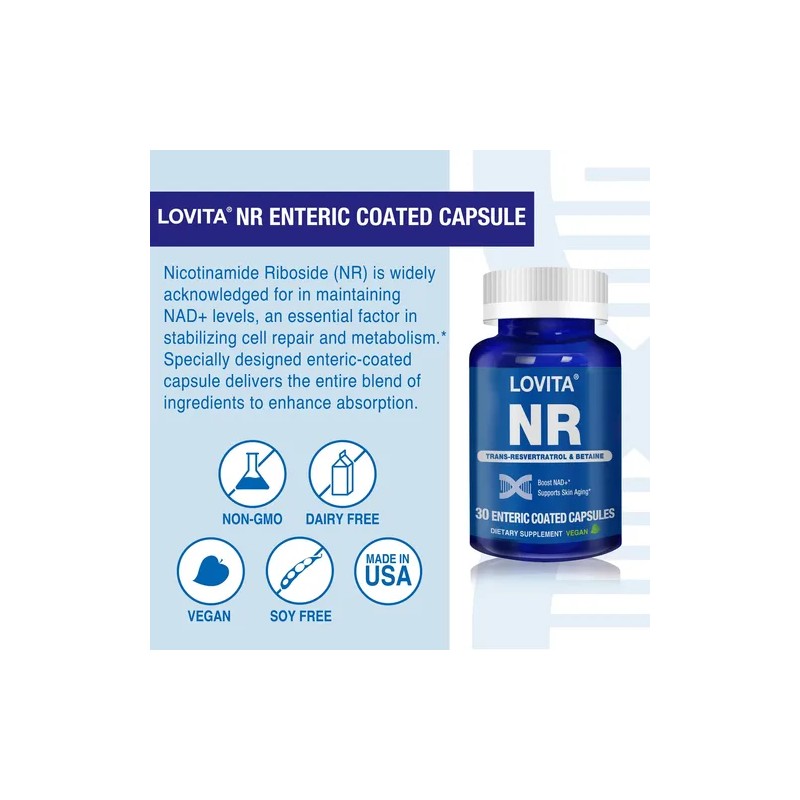 Lovita Nr 350 Mg Complejo Nad Con Trans-resveratrol