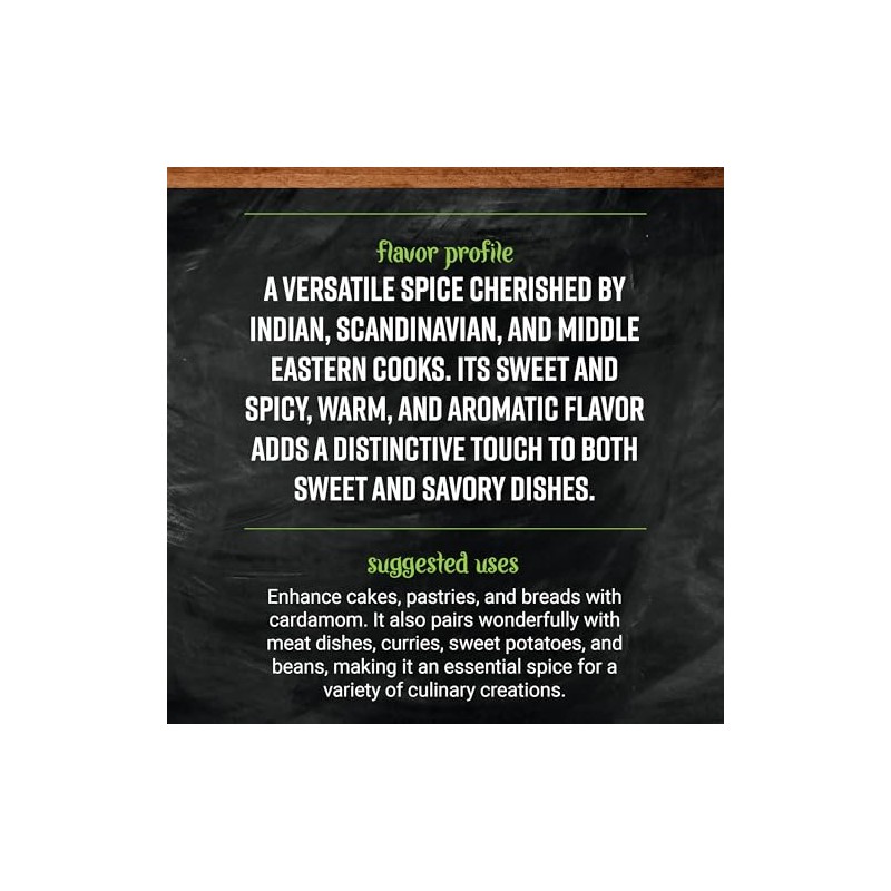 Frontier Natural Products Cardamom, Og, Ground, 2.08-Ounce