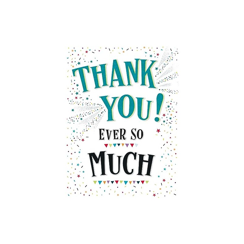 Piccadilly Greetings Large Thank You so Much Card - A4-12