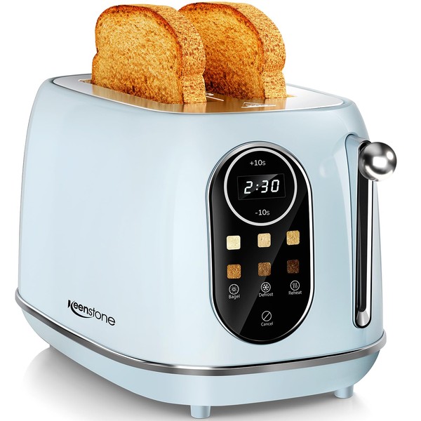 Keenstone Smart Touch Screen Toaster 2 Slice, Retro Wide Slot