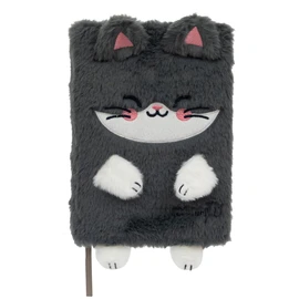 Mr. Wonderful - Notebook A5 Plush - Cat - Notebook A5 with Stitched Binding - with 160 White Pages