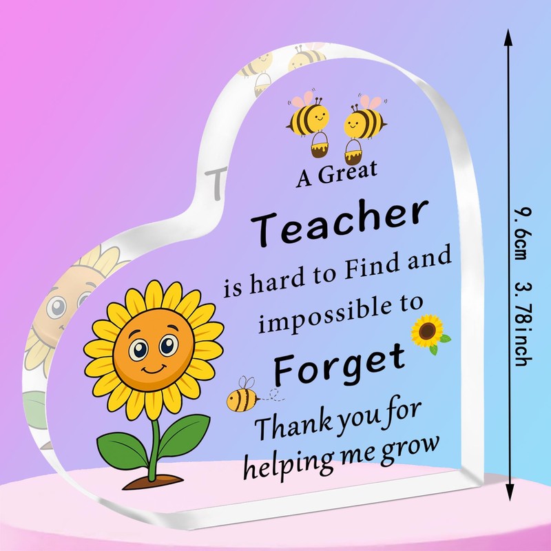 QMVMV Teacher Gifts for Women Men, to My Teacher Acrylic