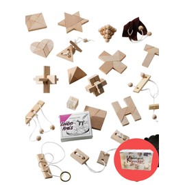 GICO Knobelspiel Klassiker Sets - Various Giveaways - Games Individually Packed Including Solution - Puzzle Games, Set Puzzle, Advent Calendar Content