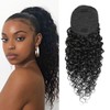 Yacurcur Water Wave Drawstring Ponytail Brazilian Remy Human Hair Ponytail