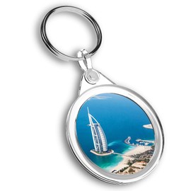 Destination Vinyl ltd 1 x Photo Keyring - Dubai UAE Burj Al Arab Hotel |Keychain|Keyring|Charm| #44913