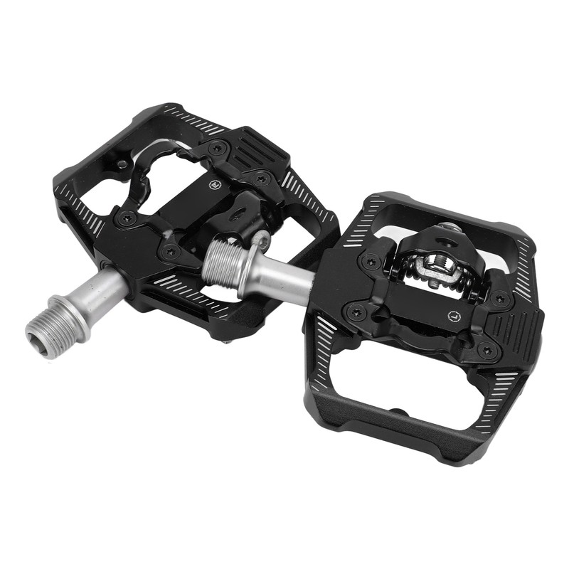 Dual Function Bicycle Pedal Flat Clipless Cleats 3 Sealed Bearings