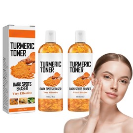 Tkekruh 2 x Turmeric Toner 100 ml, Turmeric Toner for Skin Protection and Moisturising, Facial Toner Brightening Face Toner, Repairs Dullness and Acne, Suitable for All Skin Types