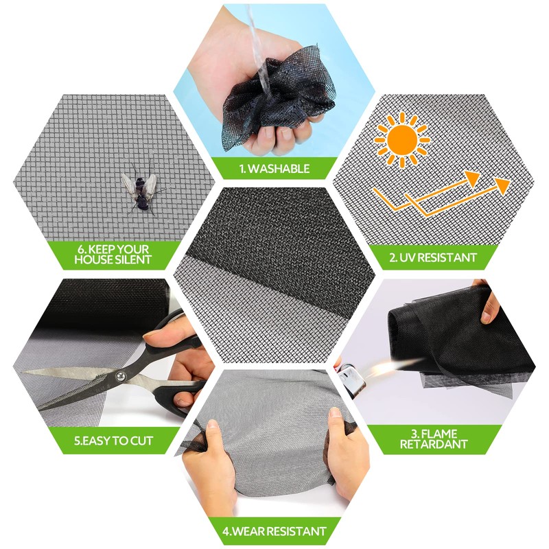 FLYZZZ Fly Screen Insects Mesh Window Nets to Keep Bugs