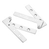 4Pcs Door Pivot Hinges, 360°Rotating Hidden Door Hinge 7-Shape Hinge