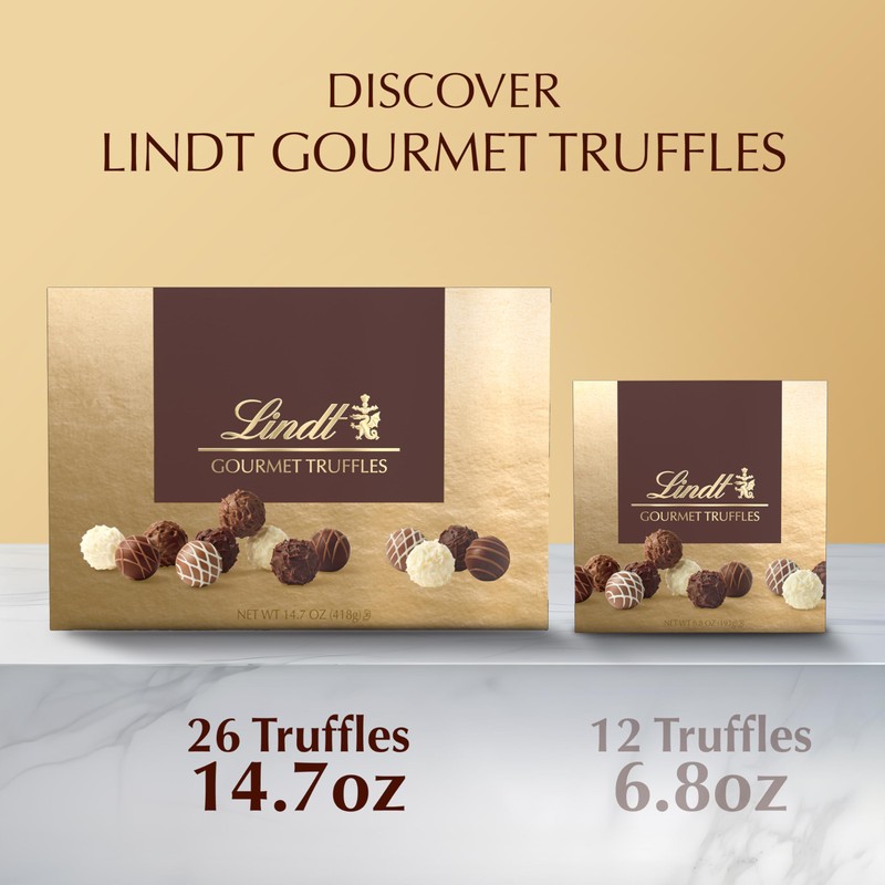 Lindt Gourmet Truffles Chocolate Candy Truffles, Assorted Chocolate Truffles, Christmas