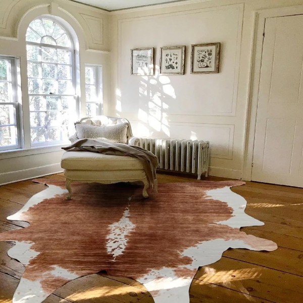 TUMBLEWEED Velvet Hereford Faux Cowhide Rug - Luxurious Cow Print