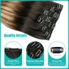 SURNEL Clip in Hair Extensions Human Hair 16 inch Clip