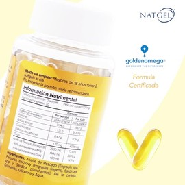 OMEGA 3 PLATINUM | 60 capsulas | 2,600mg - EPA 1,000mg - DHA 400mg | Golden Omega® | 2 capsulas por dia | Sin Metales Pesados | Omega 3 Platinum.