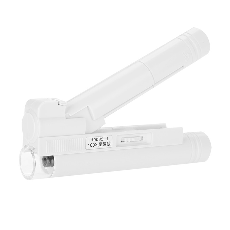100X Zoom Microscope Double Tube Jewelry Magnifier Pocket Magnifying Glass