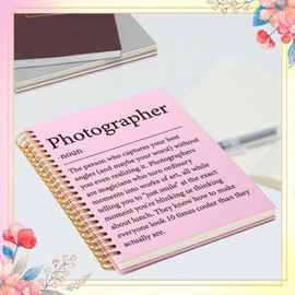 FOUGSTA Photographer Spiral Notebook - 160 Page (80 Sheet) Shoot Planner for Professionals, 8x6 Inches Dot Grid with 'Angle Magician' Quote - XXR16