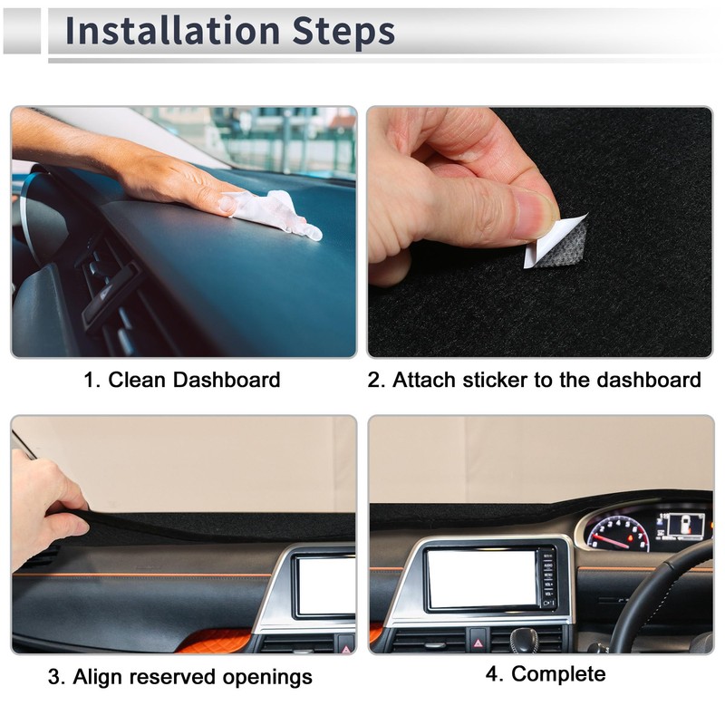 RATCHROLL Dashboard Cover Anti-Slip/Anti Dust Dash Cover Mat Carpet for