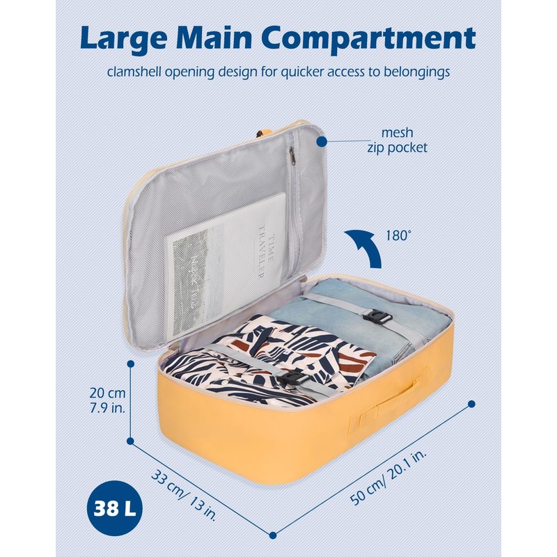 Hynes Eagle Carry on Backpack 38L Large Travel Backpack Flight