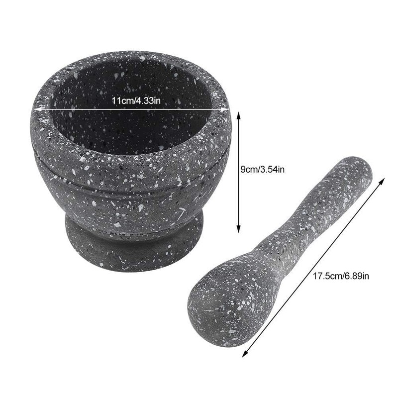Mortar and Pestle, Grinding Bowl with Rod Hammer, Sauce, Garlic