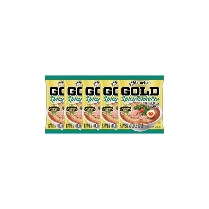 Maruchan Gold Spicy Tonkotsu Craft Ramen Noodles, Restaurant Quality Instant